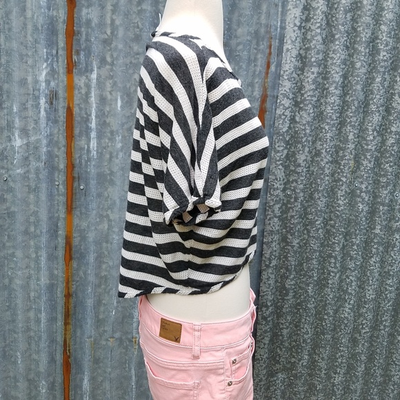 *$3 FOR $15* Kira Striped Dolman Sleeve Crop Top - Picture 4 of 8